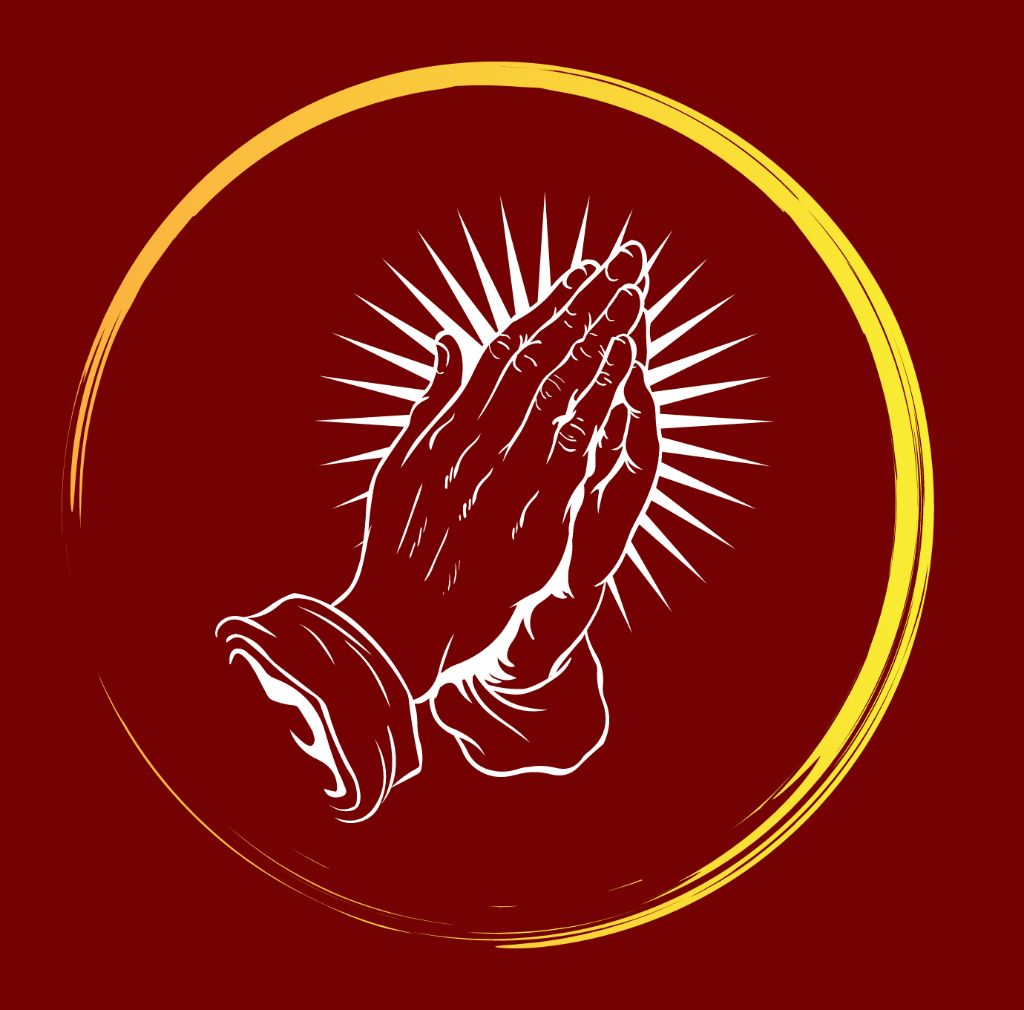 Praying hands logo
